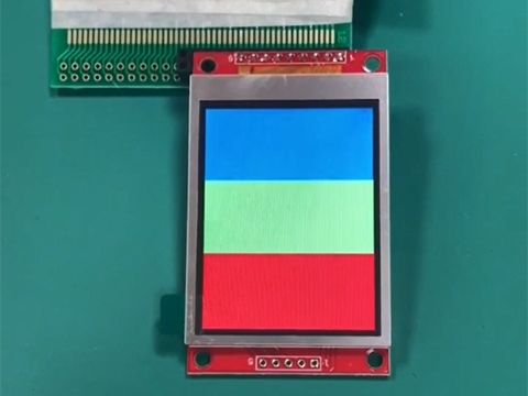 Test TFT display module with PCB