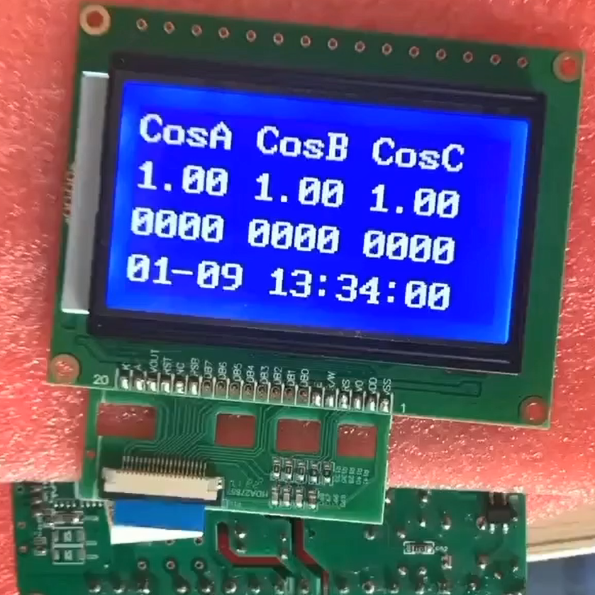 12864 LCD screen for ± 2KV pulse interference test