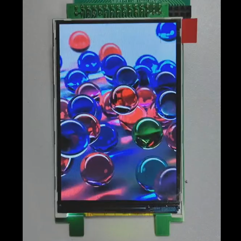 3. 5 inch TFT color screen module with driver board successfully lit